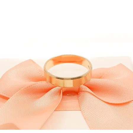 ZŁOTA OBRĄCZKA PRÓBA 585 PŁASKA FAZOWANA GRAWER