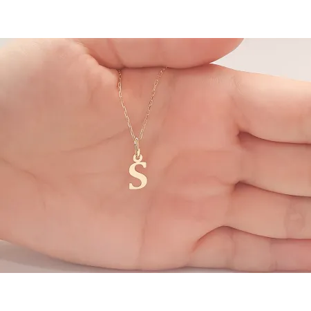 Złota Zawieszka Mała Literka ''S'' pr 585