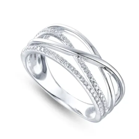 Pierścionek Brylanty Białe Złoto pr 585 Grawer