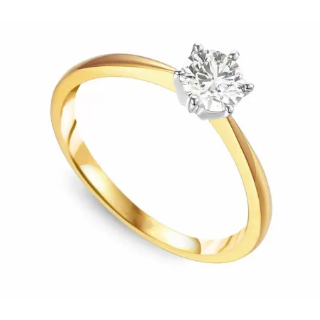 Złoty Pierścionek 585 Diament Laboratoryjny 0.50ct