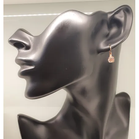 Kolczyki Morganit i Diamenty Patentka Próba 585