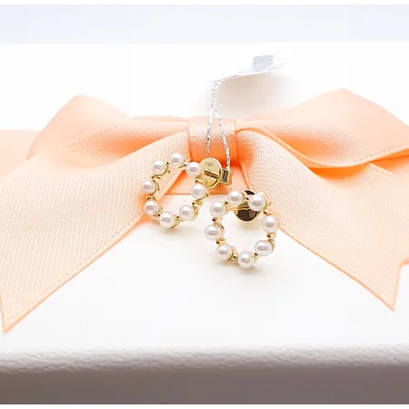 ZŁOTE 585 KOLCZYKI PERŁY SZTYFT NA PREZENT