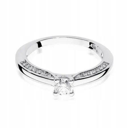 Pierścionek Zaręczynowy Białe Złoto Brylant 0,44ct