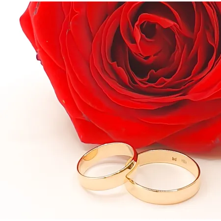 ZŁOTE OBRĄCZKI PÓŁOKRĄGŁE KLASYCZNE 4mm Grawer 