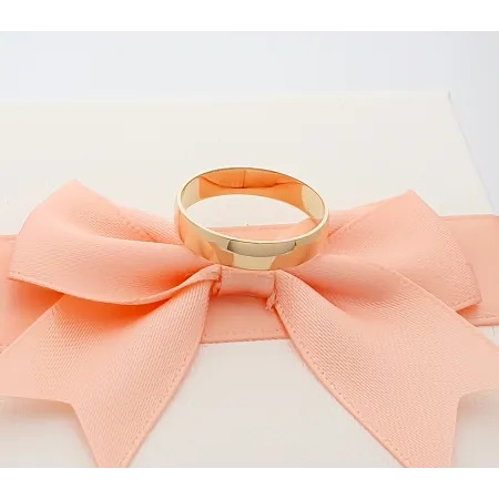 ZŁOTA OBRĄCZKA PÓŁOKRĄGŁA 4mm KLASYCZNA GRAWER