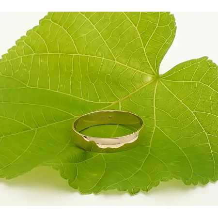 ZŁOTA OBRĄCZKA PÓŁOKRĄGŁA 4mm KLASYCZNA GRAWER