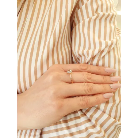 Pierścionek 585 Morganit Diamenty Różowe Złoto