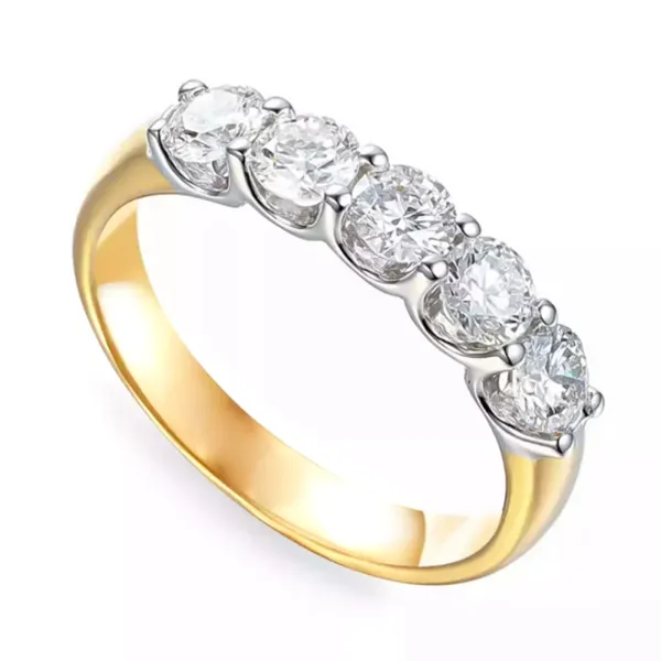 Złoty Pierścionek z Diamentami pr 585 Grawer