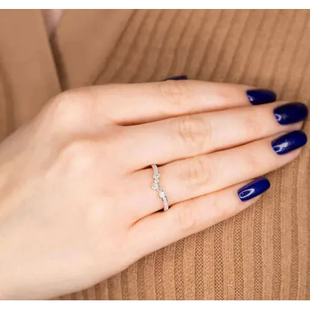 Złoty Pierścionek 585 Diamenty Korona Grawer 