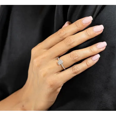 Pierścionek z Diamentami Białe Złoto Próba 585