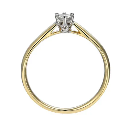 ZŁOTY PIERŚCIONEK ZARĘCZYNOWY 585 BRYLANT 0.08ct