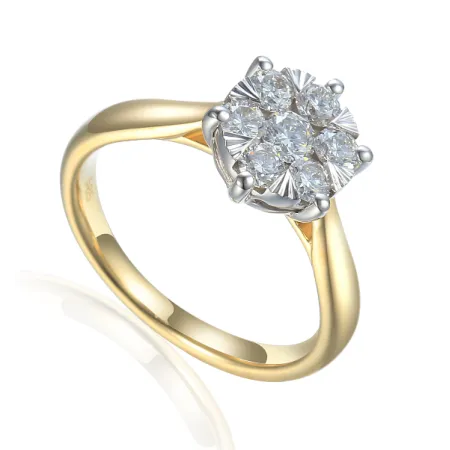 ZŁOTY PIERŚCIONEK BRYLANTY 0,63CT GRAWER PRÓBA 585