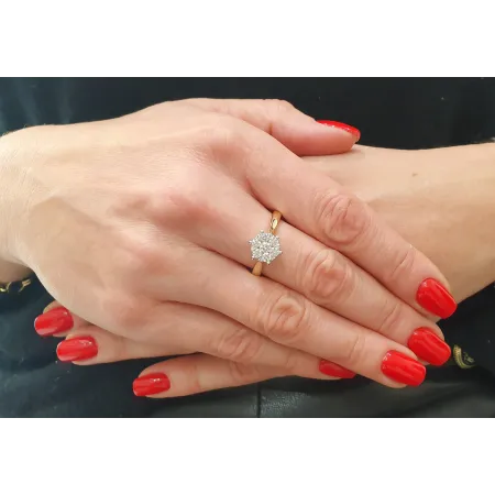 ZŁOTY PIERŚCIONEK BRYLANTY 0,63CT GRAWER PRÓBA 585