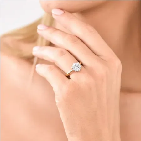 ZŁOTY PIERŚCIONEK BRYLANTY 0,63CT GRAWER PRÓBA 585