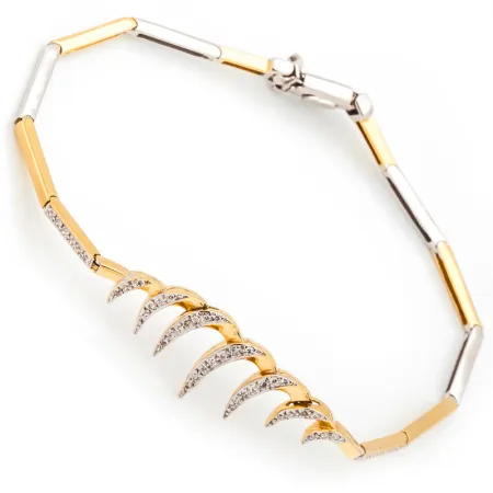 ZŁOTA BRANSOLETKA 585 EKSKLUZYWNA WYJĄTKOWY MODEL 