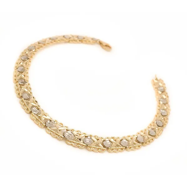 Dwukolorowa Elegancka 14K Bransoletka na Prezent