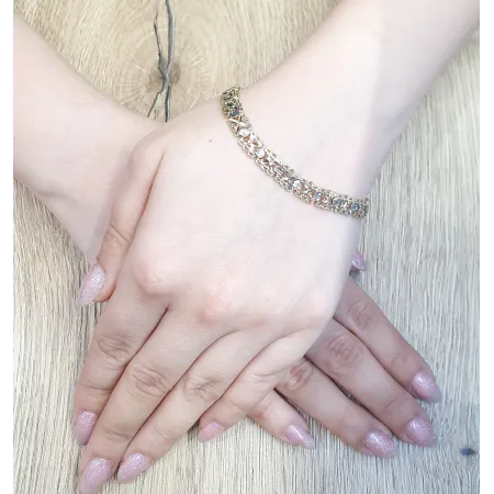 Dwukolorowa Elegancka 14K Bransoletka na Prezent