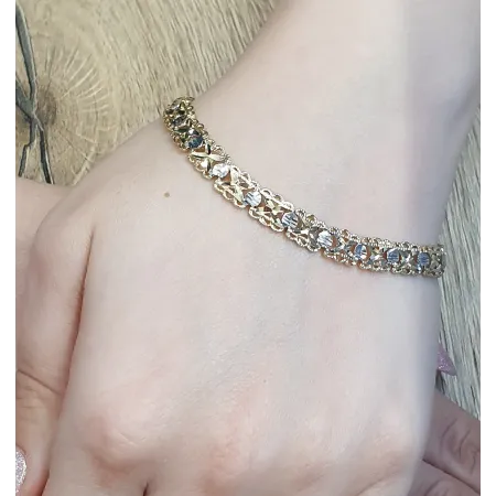 Dwukolorowa Elegancka 14K Bransoletka na Prezent