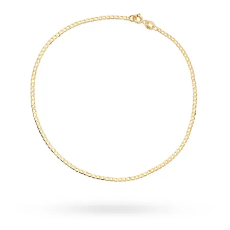 Złota Bransoletka 585 na Nogę Pancerka