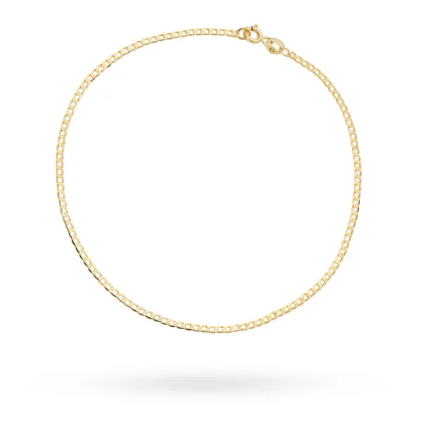 Złota Bransoletka 585 na Nogę Pancerka