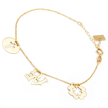 ZŁOTA 14K BRANSOLETKA CELEBRYTKA 