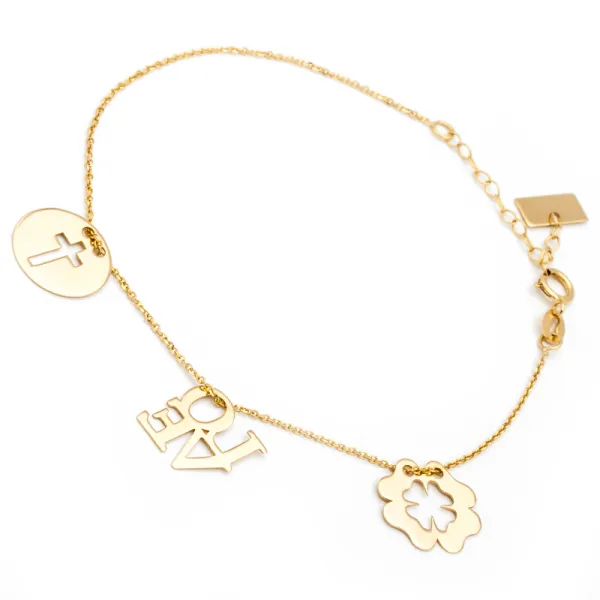 ZŁOTA 14K BRANSOLETKA CELEBRYTKA 