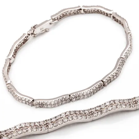 ZŁOTA BRANSOLETKA EKSKLUZYWNA WYJĄTKOWA CYRKONIE