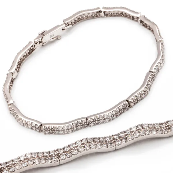 ZŁOTA BRANSOLETKA EKSKLUZYWNA WYJĄTKOWA CYRKONIE