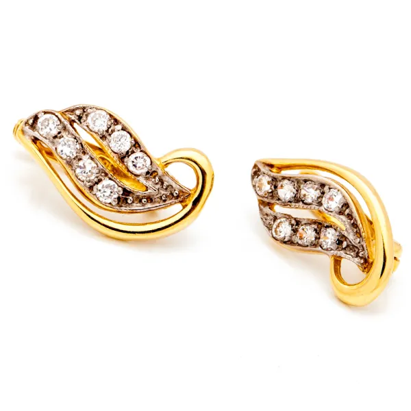 EKSKLUZYWNE ZŁOTE KOLCZYKI id K047