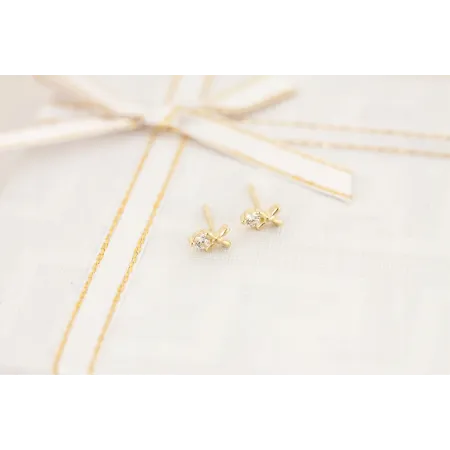 ŚLICZNE ZŁOTE DELIKATNE KOLCZYKI pr 585