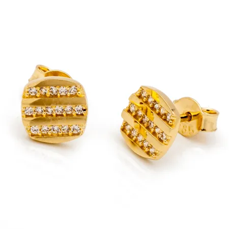 ZŁOTE KOLCZYKI Z CYRKONIAMI PR.585