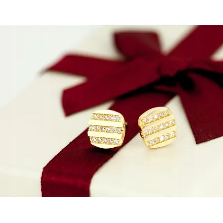 ZŁOTE KOLCZYKI Z CYRKONIAMI PR.585