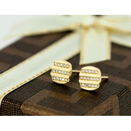 ZŁOTE KOLCZYKI Z CYRKONIAMI PR.585