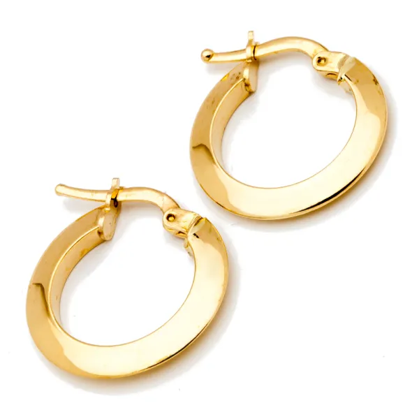 ZŁOTE KOLCZYKI 585 KOŁA NA ZATRZASK