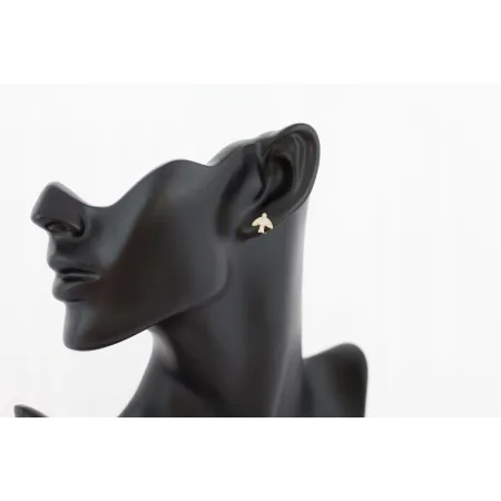 ZŁOTE KOLCZYKI JASKÓŁKI Z CYRKONIAMI pr 585