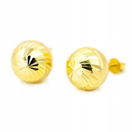 ZŁOTE KOLCZYKI KULKI pr.585