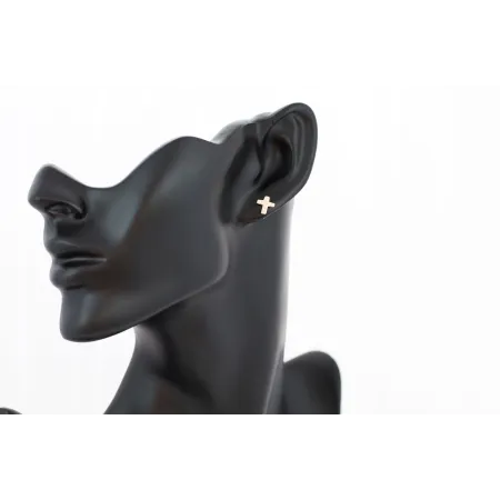 ZŁOTE 585 KOLCZYKI KRZYŻYKI 