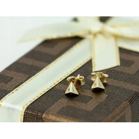 ZŁOTE KOLCZYKI Z CYRKONIAMI 