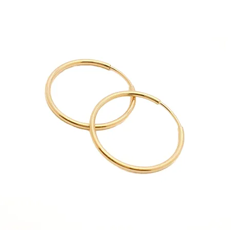 Złote Kolczyki Kółka śred. 21mm Próba 585