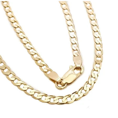 ZŁOTY 585 ŁAŃCUSZEK PANCERKA PEŁNA 45 cm 