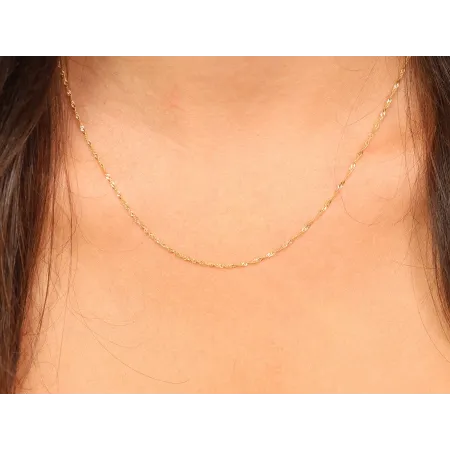 ZŁOTY ŁAŃCUSZEK PEŁNY 45 cm SINGAPUR 42+3cm