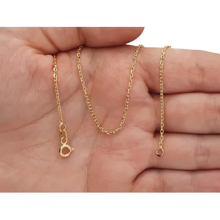 ZŁOTY 585 ŁAŃCUSZEK ANKIER PEŁNY 50 cm 