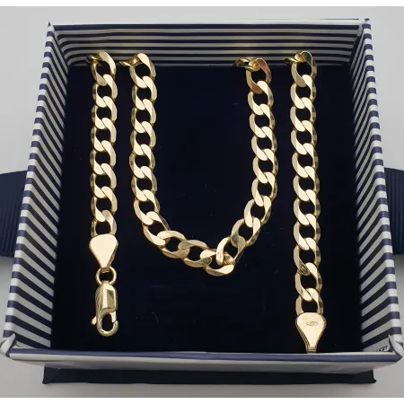 ZŁOTY ŁAŃCUSZEK PANCERKA PEŁNA 60 cm L1144B