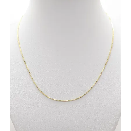 Złoty Łańcuszek 585 Damski Splot Kostka 45 cm