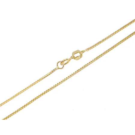 Złoty Łańcuszek 585 Damski Splot Kostka 45 cm