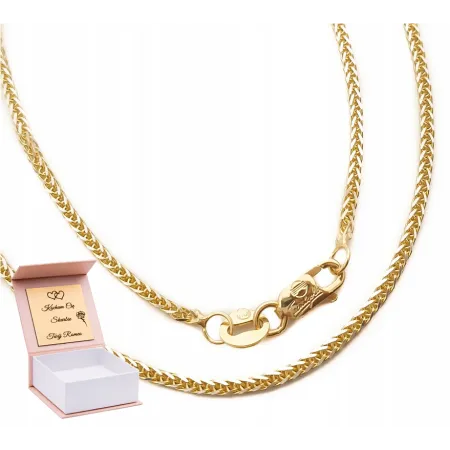 ZŁOTY 585 ŁAŃCUSZEK 50cm LISI OGON  L1218A