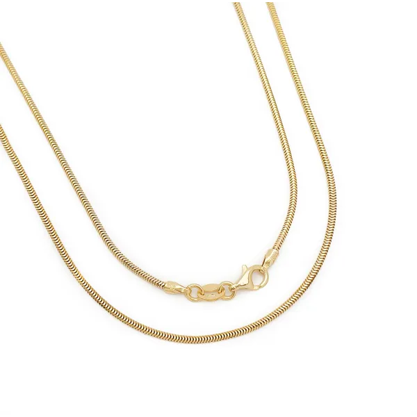 Złoty 585 Łańcuszek Linka 45 cm 