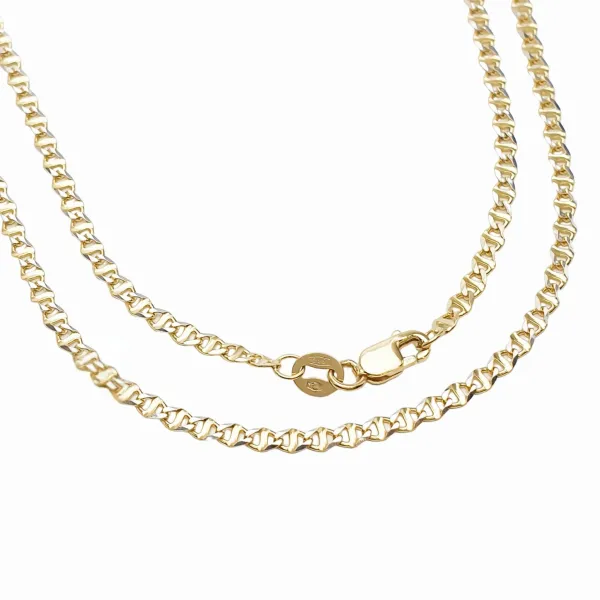 Złoty Łańcuszek 585 MARINA GUCCI 50cm Żółto Biały