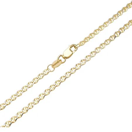 Złoty Łańcuszek 585 MARINA GUCCI 50cm Żółto Biały