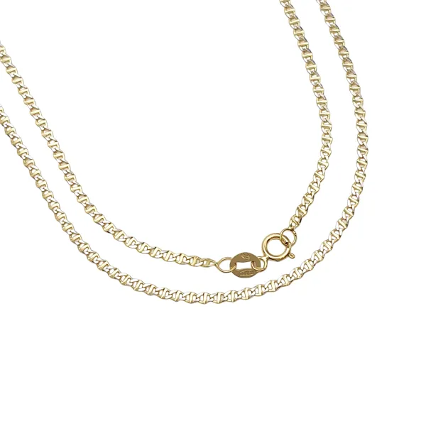 Złoty Łańcuszek 585 MARINA GUCCI 50cm Żółto Biały